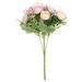 Vintage Artificial Rose Silk Flowers Bouquet Home Wedding Decoration Plastic Flower Real Touch Clear Texture Faux Silk Colorful Artificial Rose Bouquet for Wedding