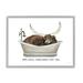 Stupell Industries Longhorn Cattle Bathtub Country Bathroom Typography Graphic Art Gray Framed Art Print Wall Art Design by Cindy Jacobs