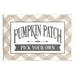 Stupell Industries Pumpkin Patch Country Sign Autumnal Beige Plaid Graphic Art Unframed Art Print Wall Art Design by Lettered and Lined