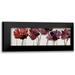 Barnes Natasha 18x9 Black Modern Framed Museum Art Print Titled - Blushing Blooms