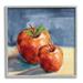 Stupell Industries Traditional Luscious Red Apples Tabletop Still Life Painting Gray Framed Art Print Wall Art Design by Carol Robinson