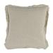 22 x 22 Modern Throw Pillow Stonewashed Self Flange Cotton Linen Gray- Saltoro Sherpi