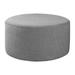 Round Footstool Cover Ottoman Slipcover Stretch Dustproof Footrest Protector Gray