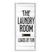 Stupell Industries Loads of Fun Laundry Room Rustic Clothespin Design Framed Wall Art 10 x 24 Design by Kim Allen