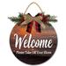 Eveokoki 11 Welcome Remove Your Shoes Sign- Take Off Your Shoes Door Sign Please Take Your Shoes Off Sign Shoes Off Hanging Wood Plaque For Home Front Porch Door Decoration