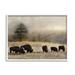 Stupell Industries Grazing Bison Rural Grassland Meadow Panoramic Scene Photograph White Framed Art Print Wall Art Design by Danita Delimont