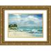 Finn Tina 14x11 Gold Ornate Wood Framed with Double Matting Museum Art Print Titled - A Perfect Day At The Beach