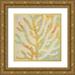 Loreth Lanie 15x15 Gold Ornate Wood Framed with Double Matting Museum Art Print Titled - Coral Vision I
