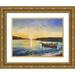 Strube Ling 24x19 Gold Ornate Wood Framed with Double Matting Museum Art Print Titled - Cefalu Sicily Sunset