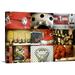 Great BIG Canvas | Collage Of A Red Firetruck And All Its Components Canvas Wall Art - 48x32