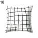 Black and White Geometric Throw Pillow Case Square Cushion Cover Soft Waist Rest