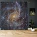 3S Brother s NGC 6946 (HST Subaru) Galaxy Theme Room Darkering Curtains Space-X Universe Outer Space Stars Print Pattern Window Drapes for Kids Room Set of 2 - Made in Turkey Each(52 Wx72 L)