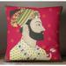 S4Sassy Mughal King Print Home Decor Multicolor Square Cushion Cover Pillow Case -18 x 18 Inches