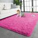 TWINNIS Luxury Fluffy Rugs Ultra Soft Shag Rug Carpet for Bedroom Living Room Kids Room Nursery 5.3x7.6Feet Hot Pink