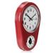 Wall Clock Battery Operated Hanging Clock Decorative Clock Red For Kitchen For Living Room