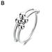 Adjustable Spinner Ring Beads Rotate Freely Anti Stress Anxiety Ring Women Y8Y7