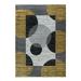 RUG AND DECOR Newport Collection Modern Abstract Design Area Rug D. Yellow Black White Grey Living Room Bed Room Carpet Alfombras para Sala