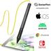 SonarPen - Pressure Sensitive Smart Stylus Pen with Palm Rejection and Shortcut Button. Battery-Less. Compatible with Apple iPad/Pro/Mini/iPhone/Android/Switch/Chromebook (Yellow)