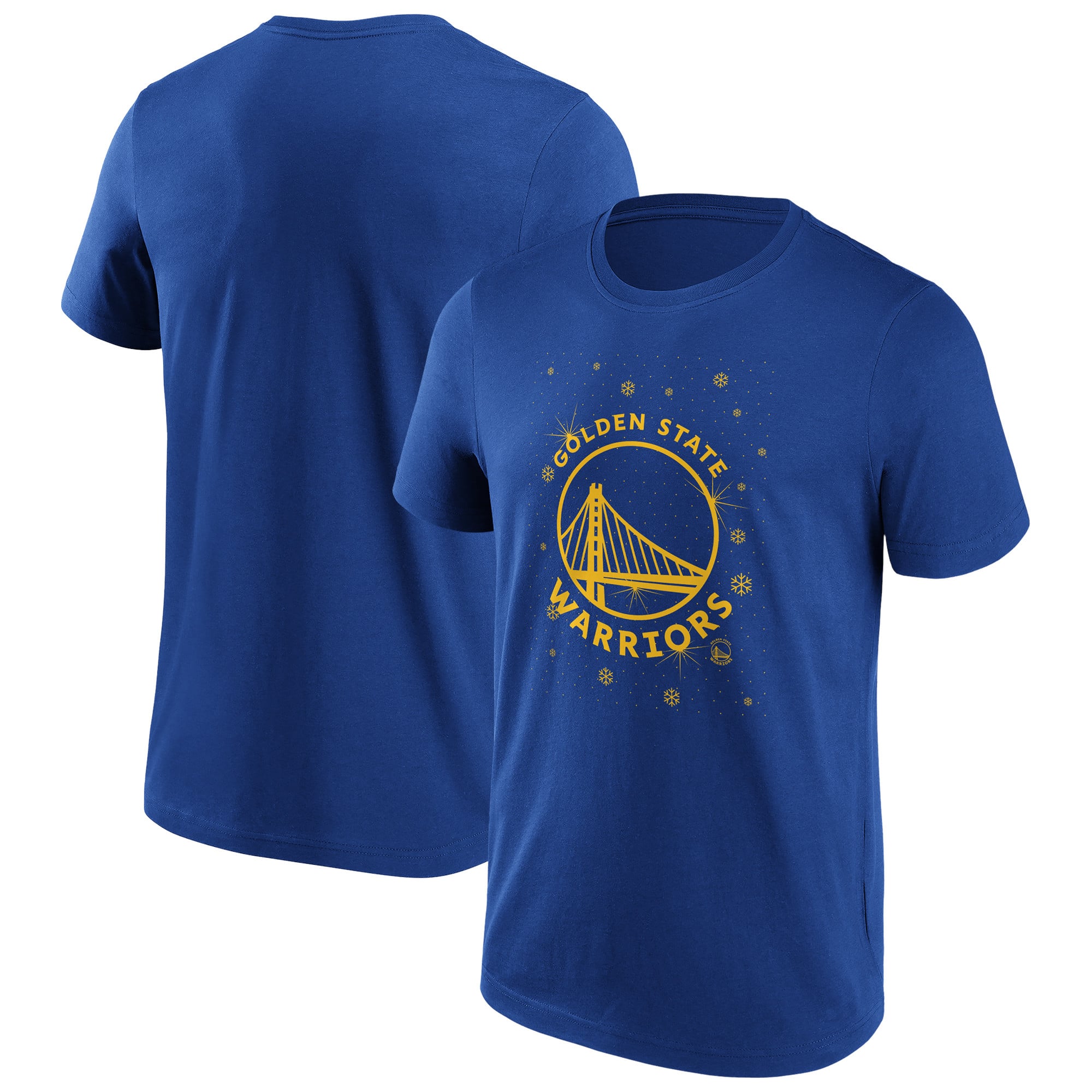 T-shirt graphique de Noël scintillant des Golden State Warriors - Hommes - Homme Taille: L