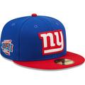 Men's New Era Royal/Red York Giants Super Bowl XLII Letterman 59FIFTY Fitted Hat