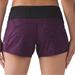 Lululemon Athletica Shorts | Lululemon Run Times Short (4") Circuit Aurora Black / | Color: Purple | Size: 4