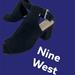 Nine West Shoes | Nine West Black Strapped Sandal With Block Heel Size 9.5 | Color: Black | Size: 9.5