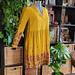 Anthropologie Dresses | Anthropologie - Mustard Embroidered Raella Dress By Floreat, Size M | Color: Gold/Pink | Size: L