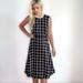 J. Crew Dresses | J.Crew Black Brown Blue Plaid Sleeveless Dress 8 | Color: Black/Brown | Size: 8