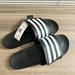 Adidas Shoes | Adidas Men's Adilette Comfort Adjustable Slides Sandal Size 13 M | Color: Black/White | Size: 13