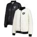 Women's G-III 4Her by Carl Banks Oatmeal/Black Las Vegas Raiders Switchback Reversible Full-Zip Jacket