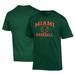 Men's Champion Green Miami Hurricanes Primary Team Logo Icon Baseball Powerblend T-Shirt
