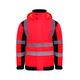 Korntex Hi-Vis Copenhagen Softshell Regen-Jacke (bedruckbar) - Wasserdichte Warnschutz-Arbeitsjacke rot L