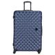 Lightweight 4 Wheel Spinner Hardcase Suitcase ABS Hard Case Travel Luggage Wheeled Flight Bag, Telescopic Handle Swivel Spinner Wheels, Combination Lock (Blue, Medium 26 Inch)