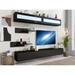 Wall Mount Floating TV Stand with Four Media Storage Cabinets