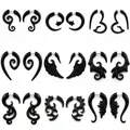 Boucles d'oreilles Punk en spirale pour hommes en forme d'aile d'escargot en corne de taureau