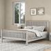 Full/Queen/King Size Country Gray Solid Platform Bed with Oak Top