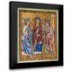 Illuminator Unknown 12th Century English 20x24 Black Modern Framed Museum Art Print Titled - The Road to Emmaus