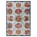 Ergode Entourage Kensie Distressed Floral Moroccan Trellis 8x10 Area Rug - Ivory Blue Red Orange Yellow