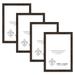 14x33 Espresso Brown Picture Frame for Puzzles Posters Photos or Artwork Set of 4