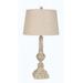 30 Wooden Distressed Polyresin Table Lamp Brown (Set of 2) - N/A