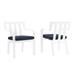 Ergode Baxley Outdoor Patio Aluminum Armchair Set of 2 - White Navy