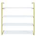 Oukaning 4-Tier Wall Mounted Floating Shelf Display Rack Plant Holder Book Shelves 35.4*9.8*39