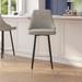 Commercial LeatherSoft Bar Height Stool with Metal Feet & Footrests - 2 Pack - 18.5"W x 20"D x 43.25"H