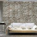 Tiptophomedecor Peel and Stick Wallpaper Wall Mural - Grey Old Brick Wall - Removable Wall Decals
