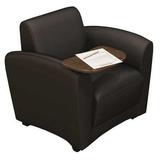 Santa Cruz Mobile Lounge Chair with Tablet - Black - 30.75 x 31 x 33 in.