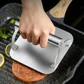 GROFRY Hamburger Press Stainless Steel Comfortable Handle Food Grade Lightweight Easy to Use Heat Resistant Non-stick Safe High Strength Beef Press for Kitchen