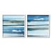 Stupell Industries Saturated Blue Landscape Abstract Scenery Brush Strokes Painting White Framed Art Print Wall Art Set of 2 Design by Grace Popp