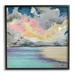 Stupell Industries Modern Sunrise Clouds Panoramic Ocean Surface View Painting Black Framed Art Print Wall Art Design by Stacy Gresell