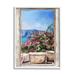 Stupell Industries Through Window View Seaside Flower Garden Scene Painting White Framed Art Print Wall Art Design by Ziwei Li