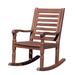 Turtleplay Nantucket Hardwood High Back Kids Rocking Chair Brown